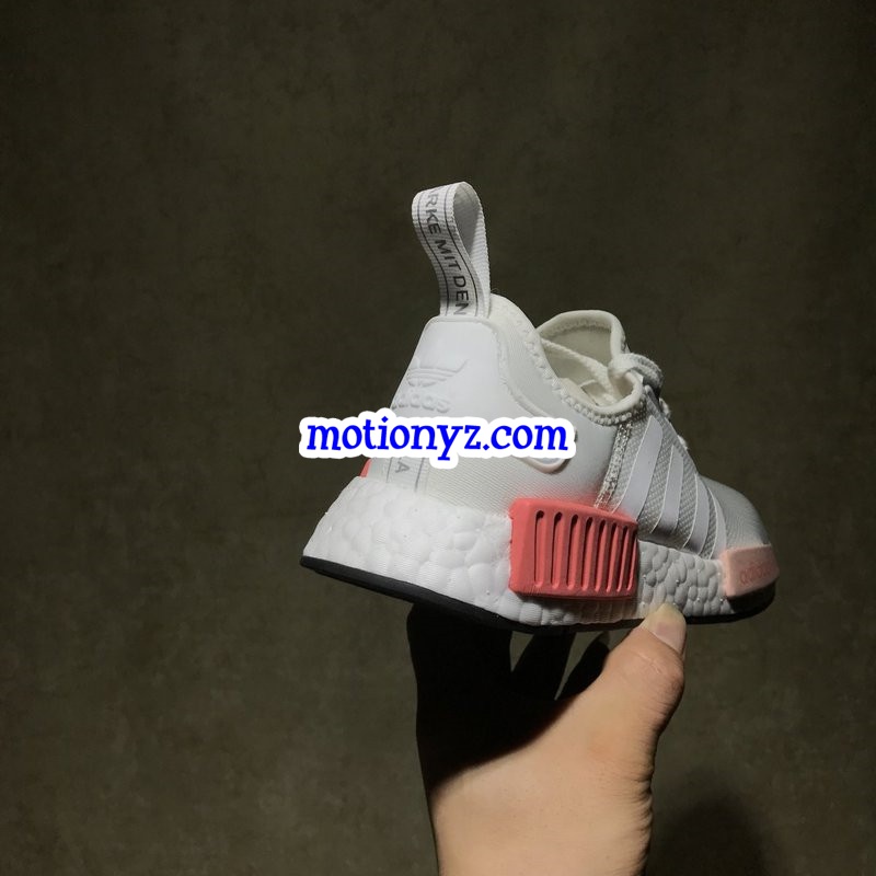 Real Boost Adidas NMD R1 PK White Pink GS